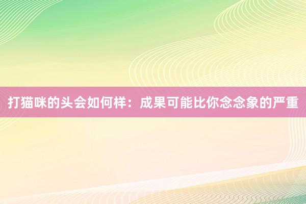 打猫咪的头会如何样：成果可能比你念念象的严重